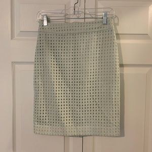 Ann Taylor Petite P00 fitted Cream Skirt